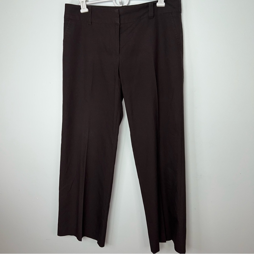 Trina Turk Rich Brown Classic Trouser Pants Size 8 Made in USA